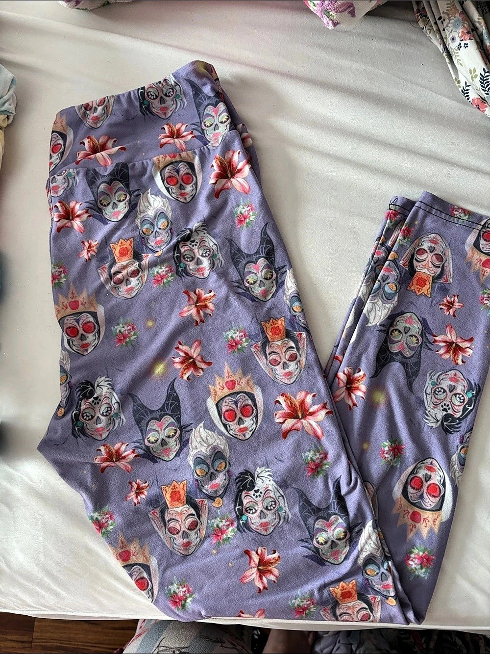 LuLaRoe Collection for Disney Villains Leggings Disney Villains Leggings Purple